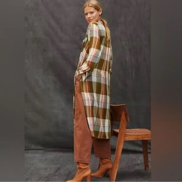 Anthropologie Pilcro Side-Slit Maxi Tunic Buttondown - Picture 7 of 12